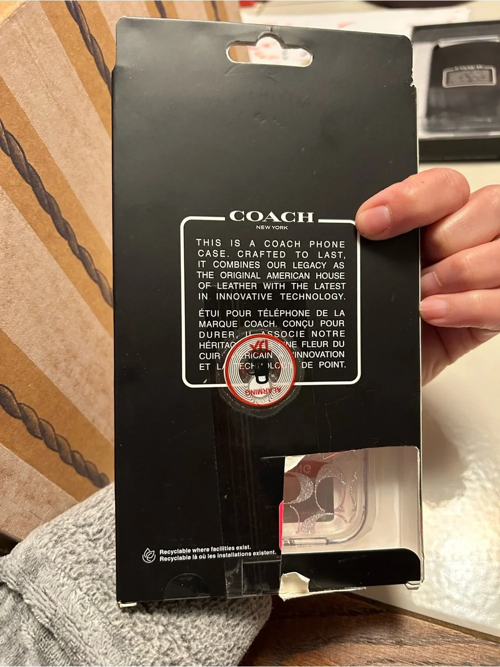 Coach Pink Signature MagSafe Case for iPhone 15 Pro Max